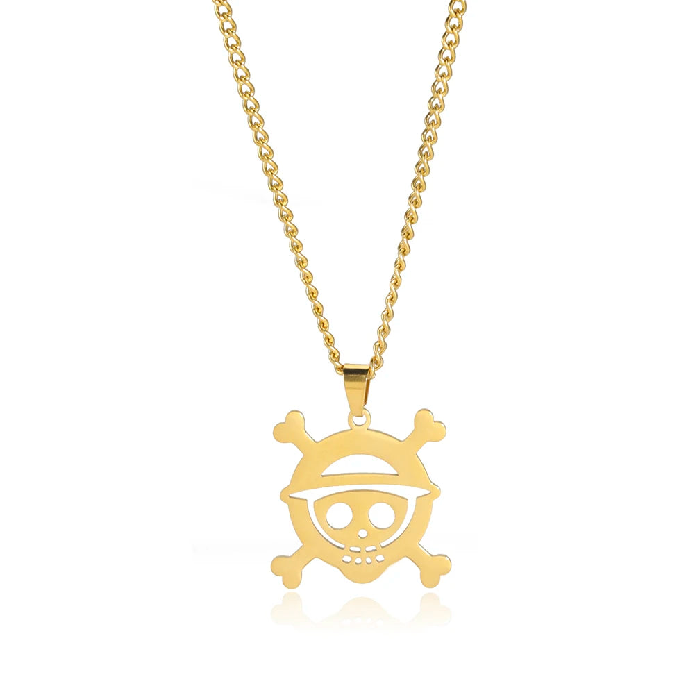 One Piece Skeleton Face Necklace