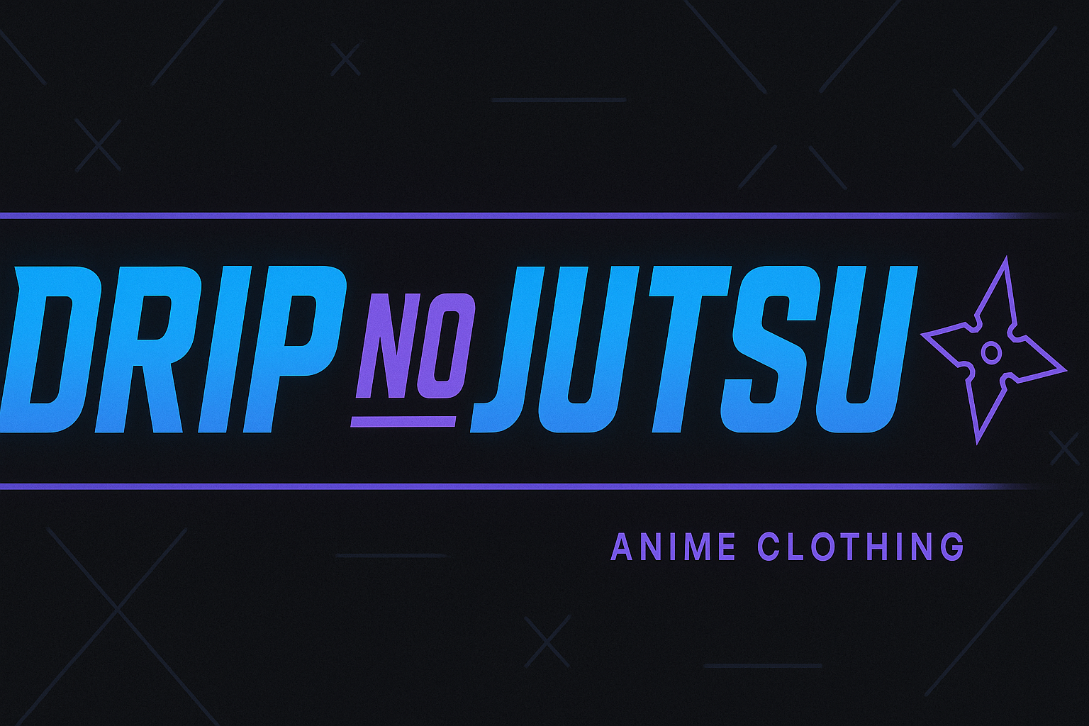 bottom header banner for my anime clothing shop called drip no jutsu