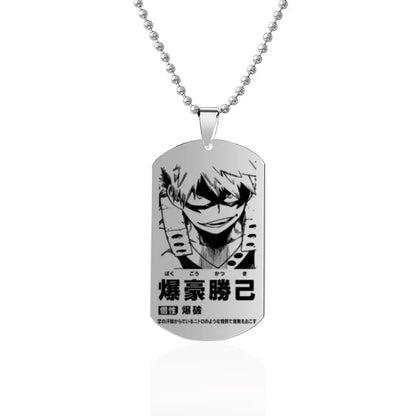 My Hero Academia Character Dog Tag Necklace