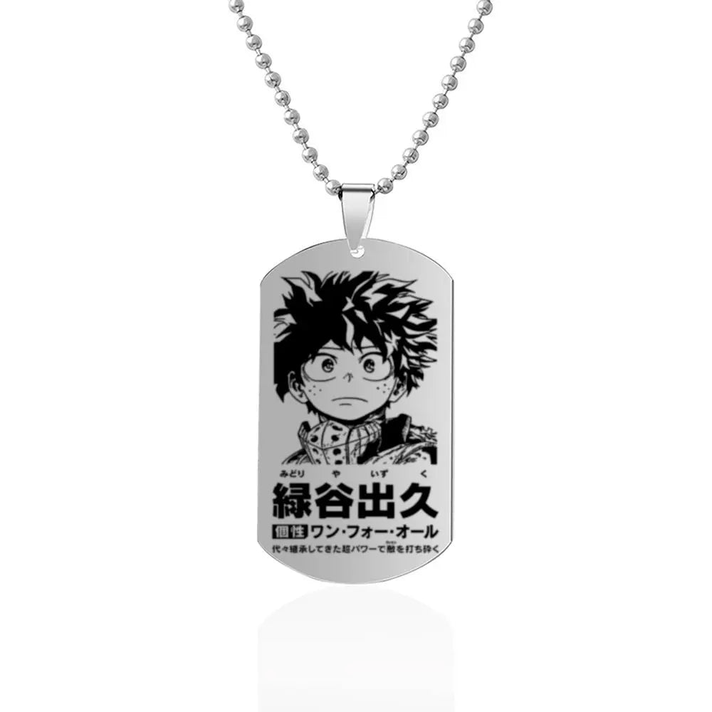 My Hero Academia Character Dog Tag Necklace