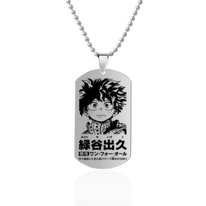 My Hero Academia Character Dog Tag Necklace