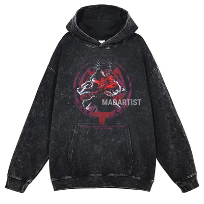 Gojo & Toji Vintage Washed Hoodie