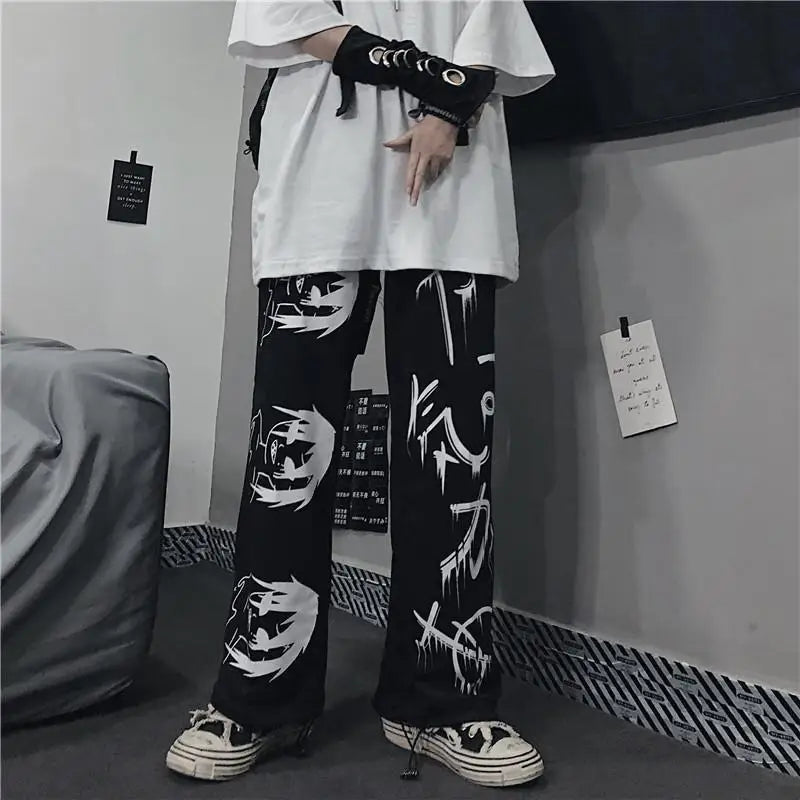Japanese Printed Baggy Pants