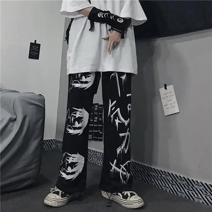 Japanese Printed Baggy Pants