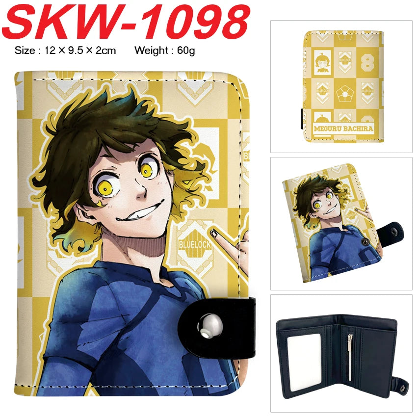 Blue Lock Vertical Button Wallet