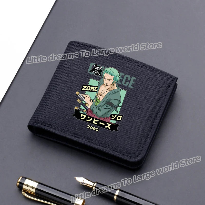 One Piece Luffy & Zoro Canvas Wallet