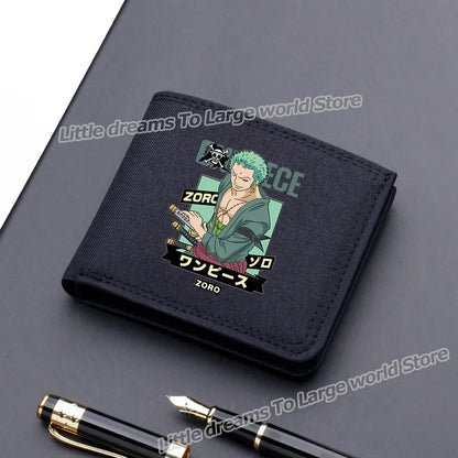 One Piece Luffy & Zoro Canvas Wallet