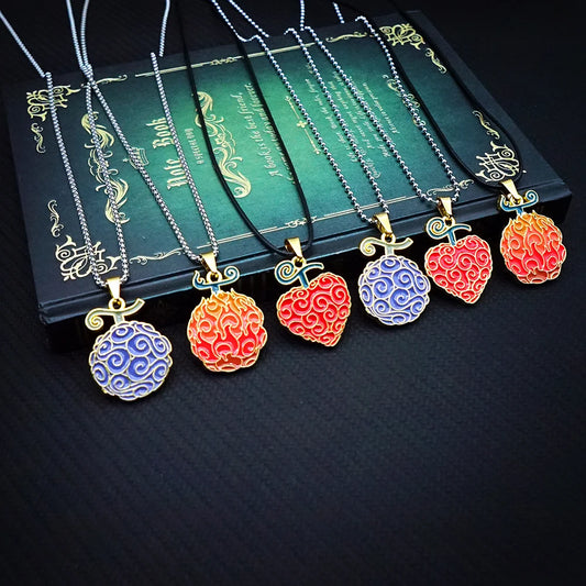 Devil Fruit Pendant Necklace – Ace, Law & More