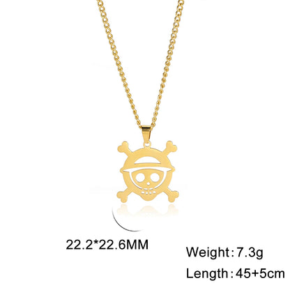 One Piece Skeleton Face Necklace