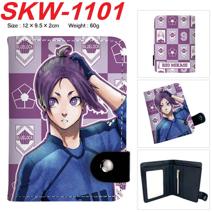 Blue Lock Vertical Button Wallet