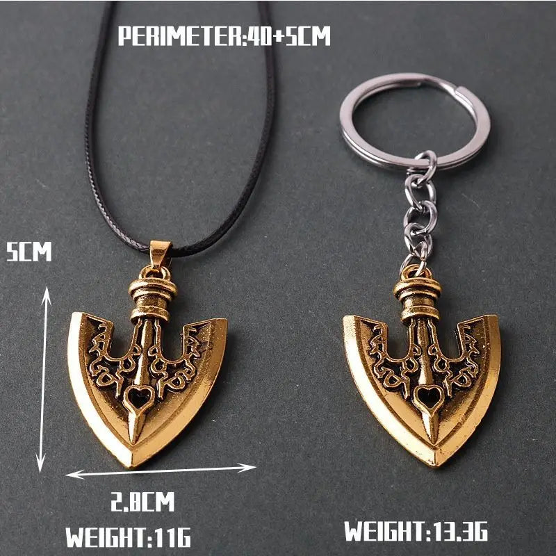 JoJo’s Bizarre Adventure Jotaro Arrow Pendant Necklace x Keychain