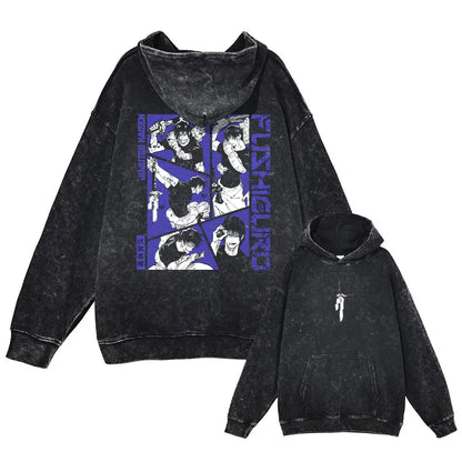Gojo & Toji Vintage Washed Hoodie