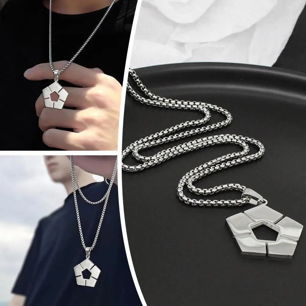 Blue Lock Football Pendant Necklace