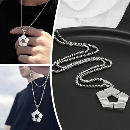 Blue Lock Football Pendant Necklace
