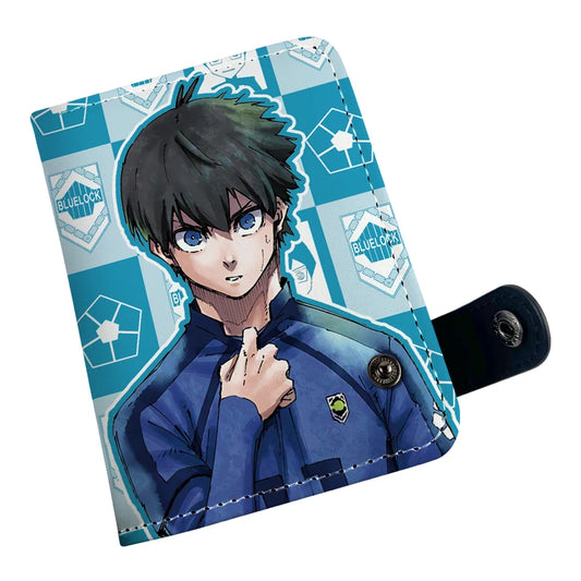 Blue Lock Vertical Button Wallet