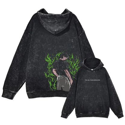 Gojo & Toji Vintage Washed Hoodie