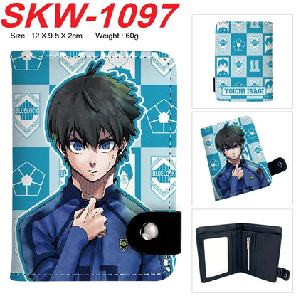 Blue Lock Vertical Button Wallet