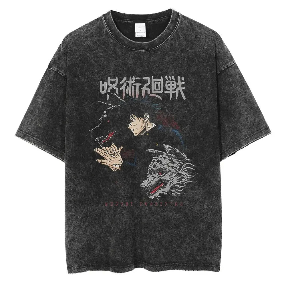 Oversized Jujutsu Kaisen Graphic T-Shirt
