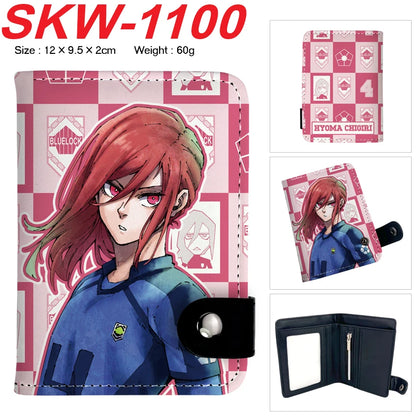 Blue Lock Vertical Button Wallet