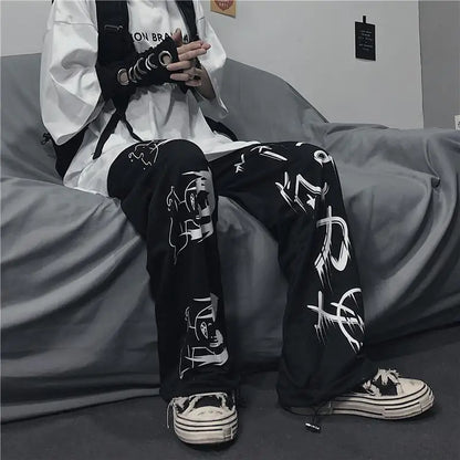 Japanese Printed Baggy Pants