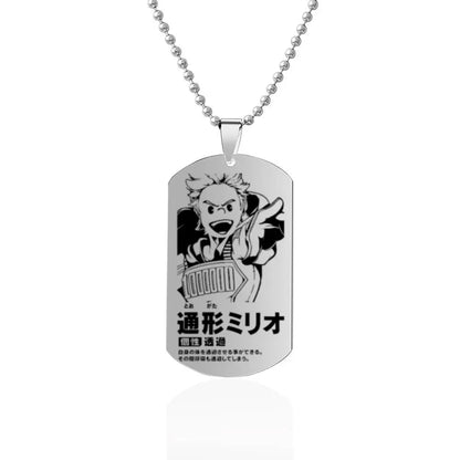 My Hero Academia Character Dog Tag Necklace