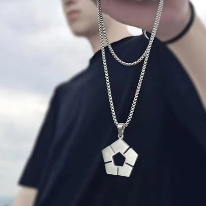 Blue Lock Football Pendant Necklace