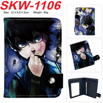 Blue Lock Vertical Button Wallet