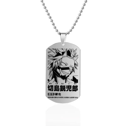 My Hero Academia Character Dog Tag Necklace