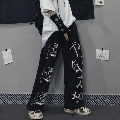 Japanese Printed Baggy Pants