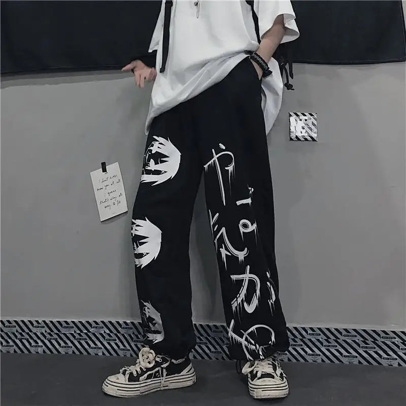 Japanese Printed Baggy Pants