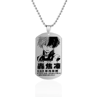 My Hero Academia Character Dog Tag Necklace