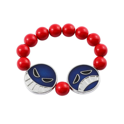Ace’s Red Beads Bracelet x Necklace Set