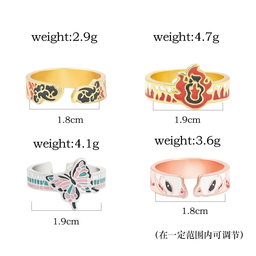 Demon Slayer Enamel Ring – Kimetsu No Yaiba