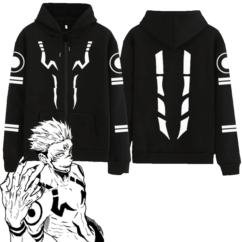 Jujutsu Kaisen Sukuna Zip-Up Hoodie