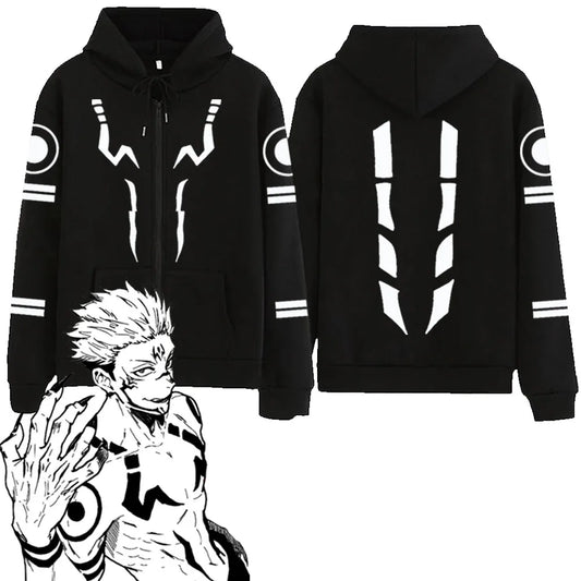 Jujutsu Kaisen Sukuna Zip-Up Hoodie