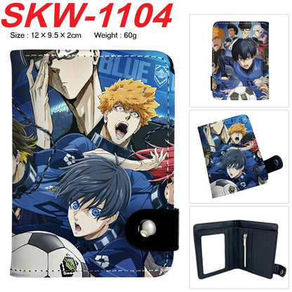 Blue Lock Vertical Button Wallet