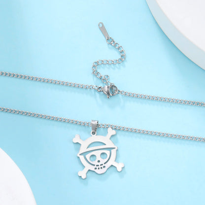 One Piece Skeleton Face Necklace