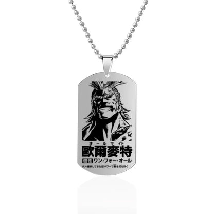 My Hero Academia Character Dog Tag Necklace